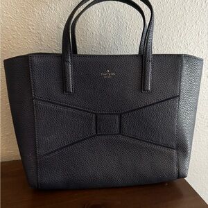 Kate Spade Navy Blue Bow Tote Bag